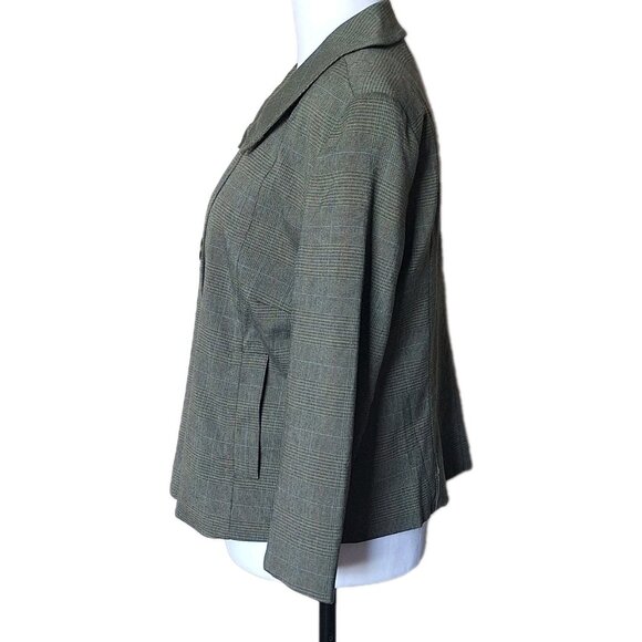 BOB mackie Studio GREEN CROPPED JACKET SIZE 10 HAS POCKETS - Picture 2 of 5